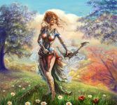 Elf woman, released arrow
