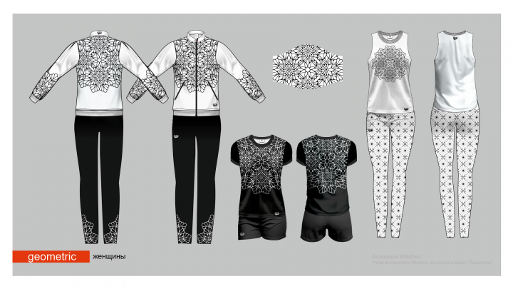 Разработка печати на ткани для спортивной одежды