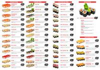 Меню доставки суши