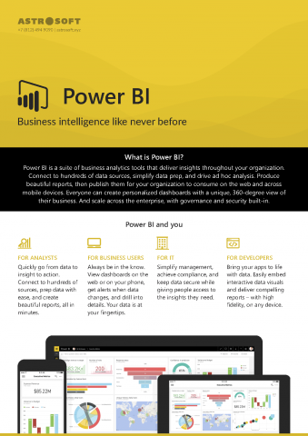 Power BI - веб-буклет (11 страниц) ENG