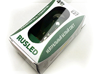 Карта раскроя и дизайн коробки для диодных ламп «томича»