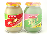 Этикетка для горчицы и хрена