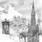 коллаж - эскиз для росписи стен