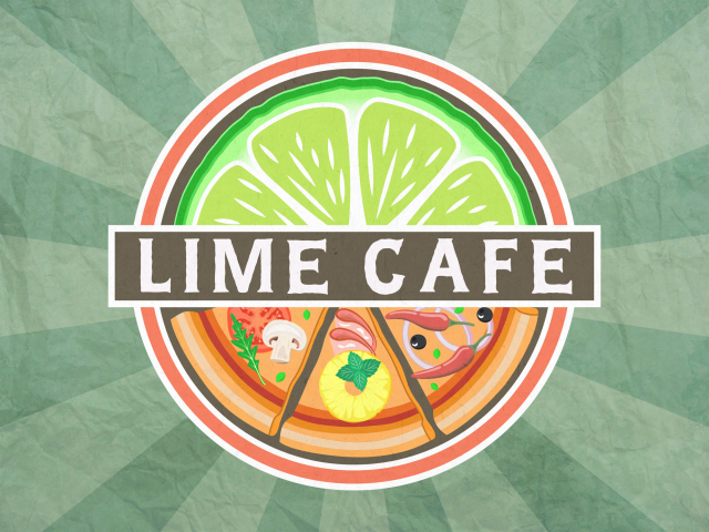 Логотип для пиццерии Lime Cafe