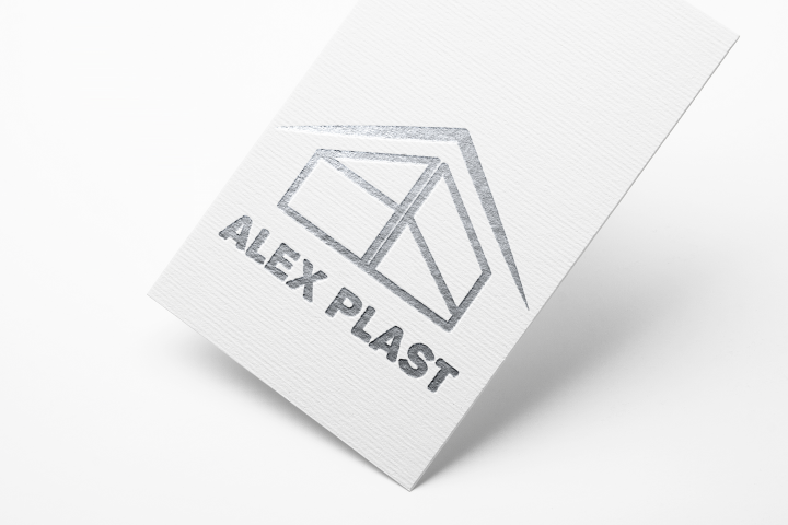 Логотип дя строительной компании "Alex Plast"