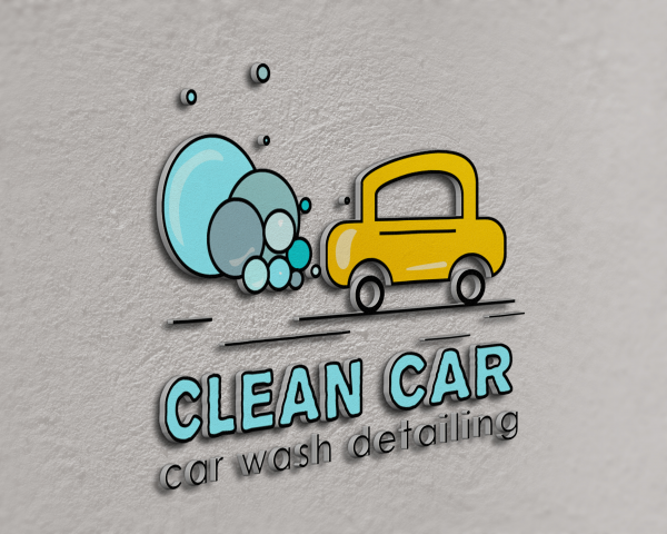 ЛОготип для car wash detailing "Clean car"