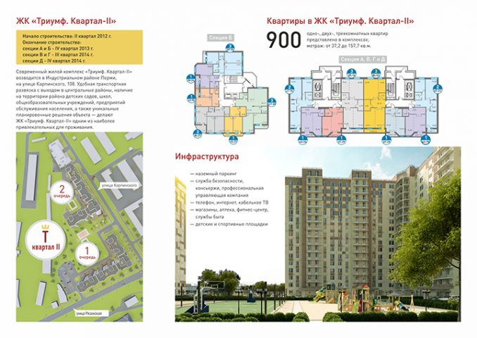 Листовка с планировками СК "Классик-строй", формат А4