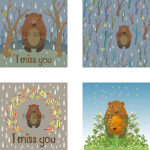 Postcards - bears.