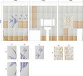 Раскладка плитки в ванной