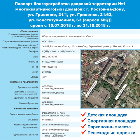 Баннер для строящегося объекта.