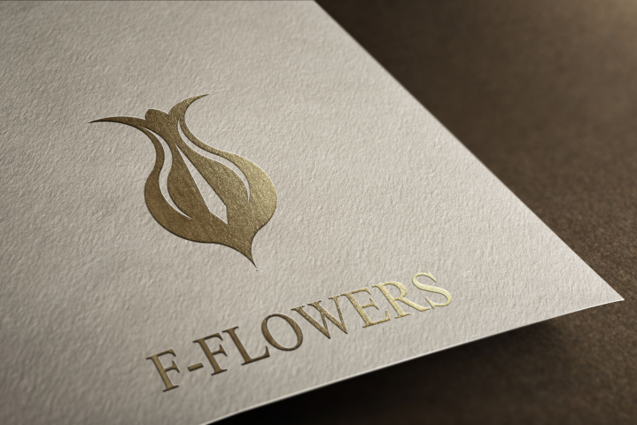 Логотип для цветочного магазина F-FLOWERS