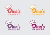 DINA's - варианты логотипов на каждую продукцию