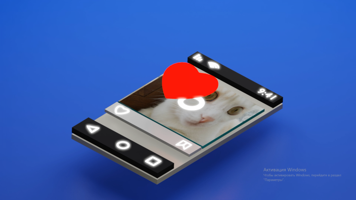 3D-анимация ленты соц-сети
