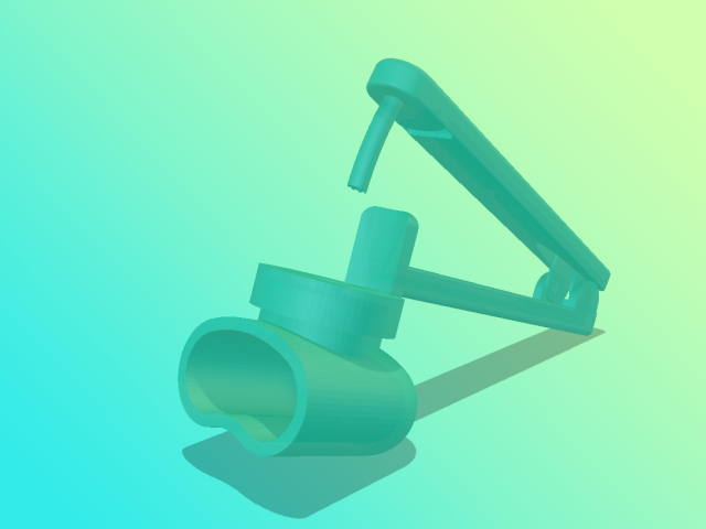 Модель прибора для выдавливания косточек из ягод