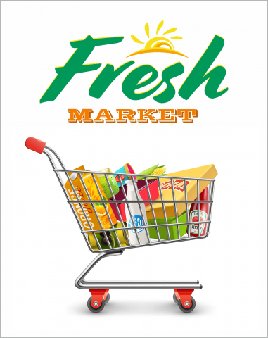 рекламный баннер супермаркета