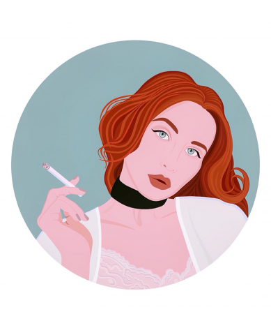 Иллюстрация-портрет по фото «Venus of Modernity»