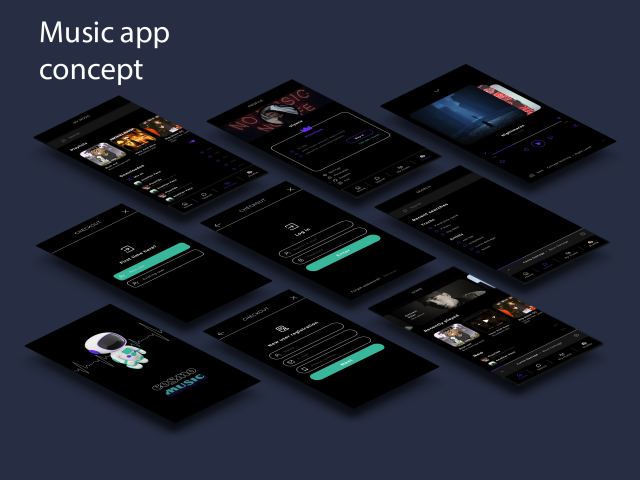 Mobile app music concept