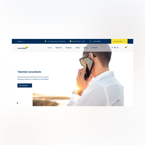 Landing Page for Consulting Service.