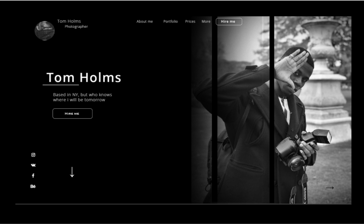 Photographer portfolio