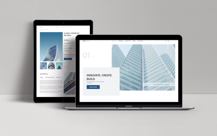 Веб дизайн строительной компании