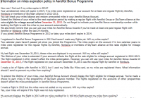 Aeroflot перевод на англ. FAQ по сгоранию миль Аэрофлот Бонус