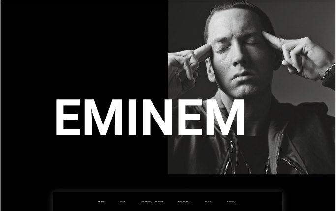 Редизайн сайта Eminem
