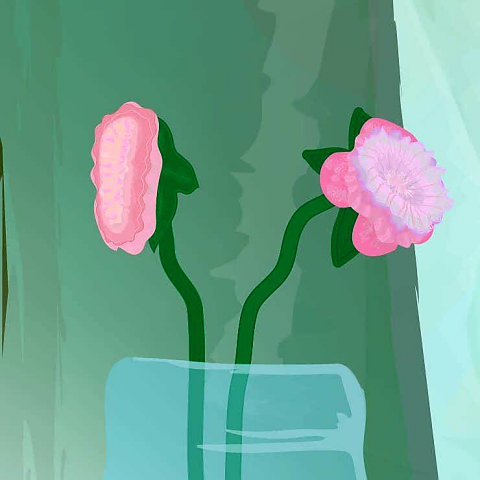 Розовые цветы