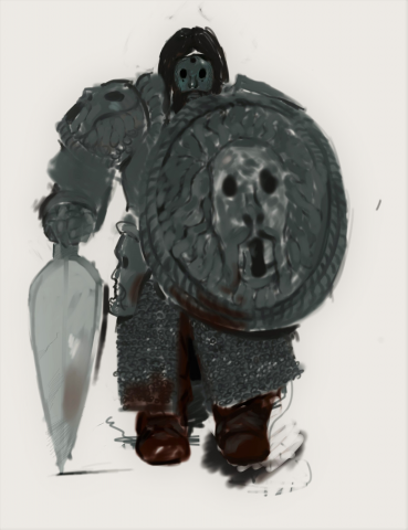 Гном в броне с маской