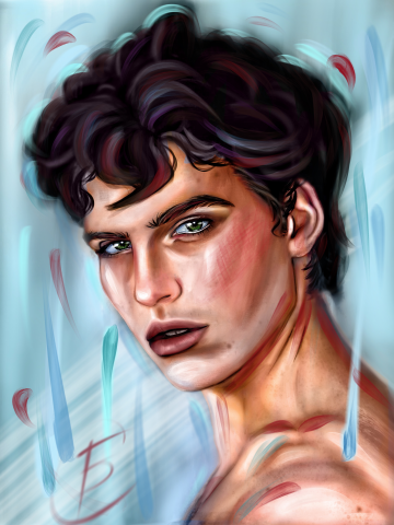 Мужской портрет в стиле "масло" ( digital art)