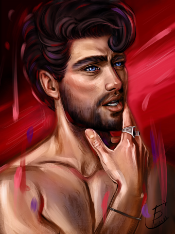 Мужской портрет в стиле "масло" ( digital art)