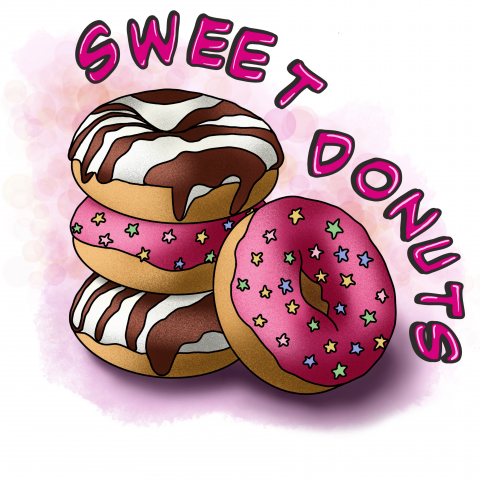 стилизация пончики