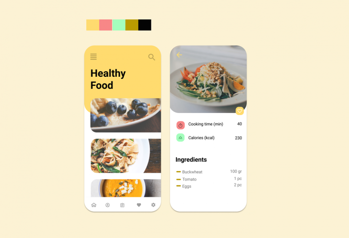 Design for Food mobile app
