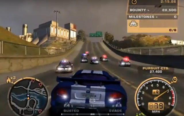 Погоня наоборот в NFS Most Wanted (2015)