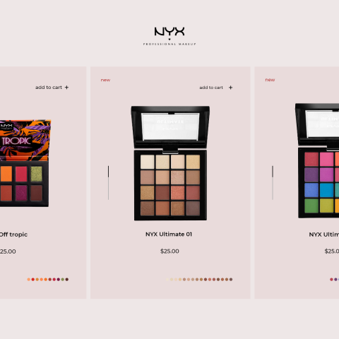 Карточки товара NYX