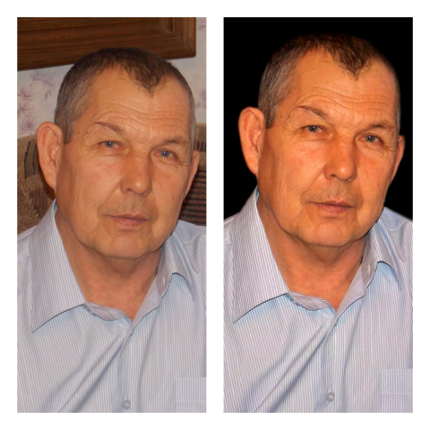 обработка(ретушь) до и после