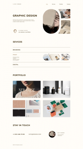 Landing page для дизайнера