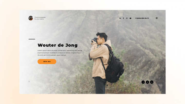 Landing page для фотографа