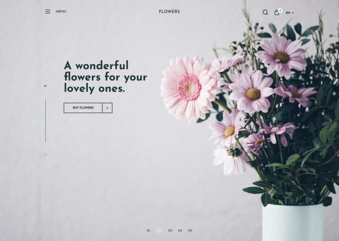 Концепт интернет-магазина цветов