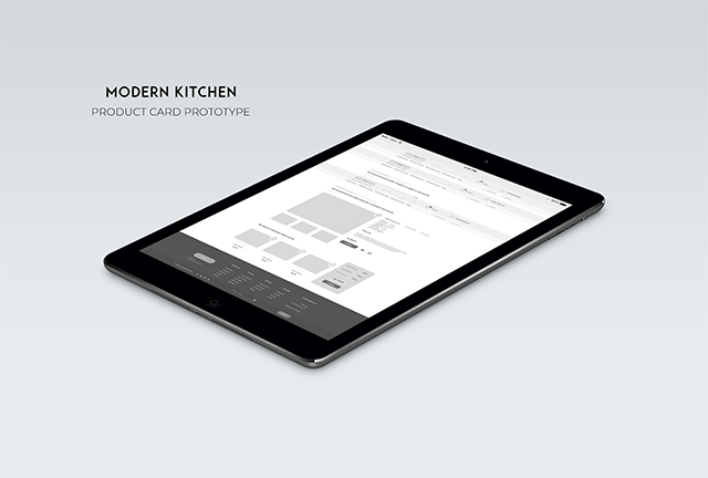 Прототип карточки товара для интернет магазина кухонной техники