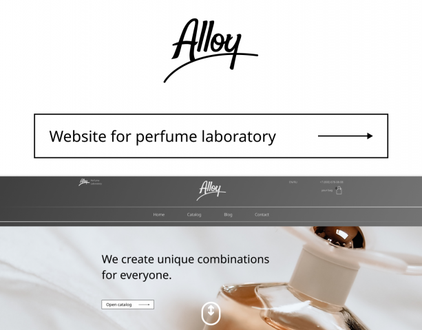 Дизайн интернет магазина парфюмерии "Alloy"