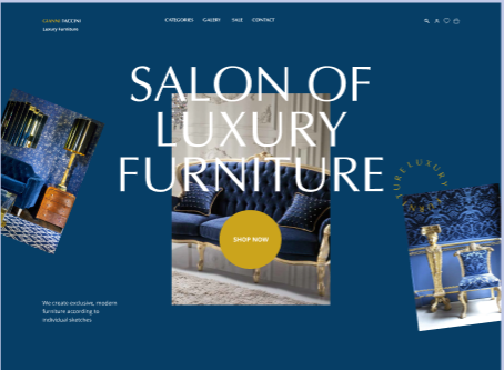 Лендинг Salon of luxury furniture