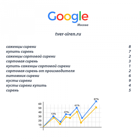 Продвижение питомника сирени