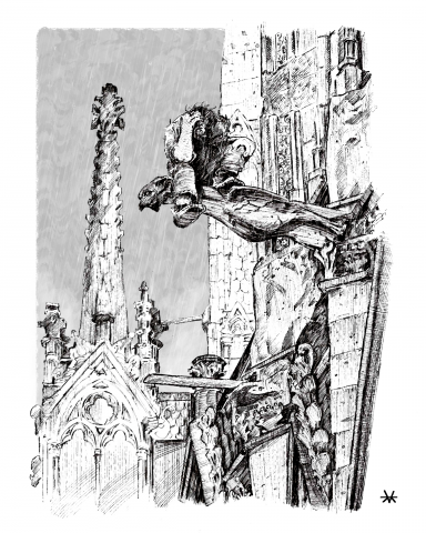 Иллюстрация для романа Виктора Гюго "Собор Парижской Богоматери"