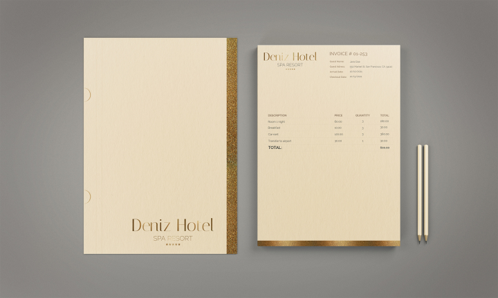 Фирменный стиль отеля Deniz Hotel