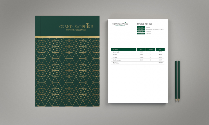 Фирменный стиль элитного ЖК Grand Sapphire