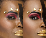 Фрагмент портретной ретуши