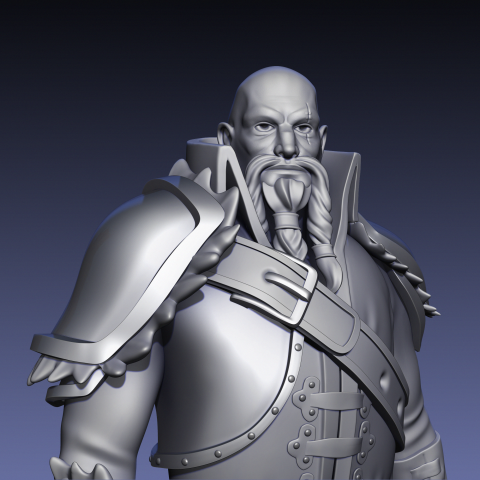 Стилизованный персонаж мужчина-воин