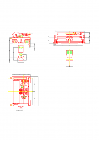 Чертеж тележки 400т для полярного крана Атомной станции