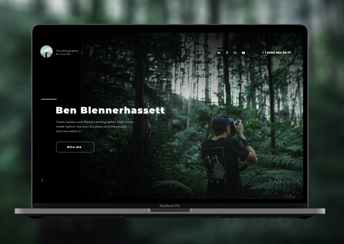 Landing page для фотографа