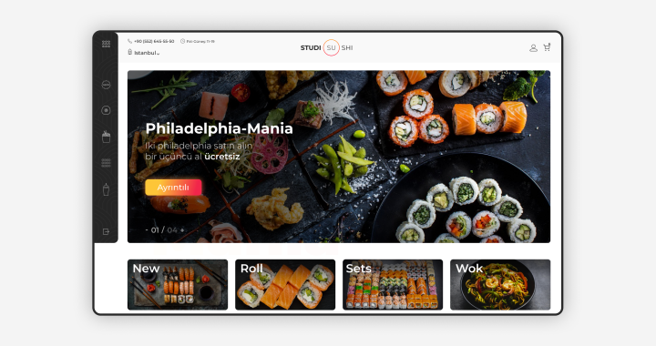 Сайт для стратапа в Турции, Японская кухня, широкого спектра.